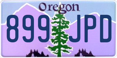 OR license plate 899JPD