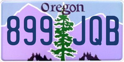 OR license plate 899JQB