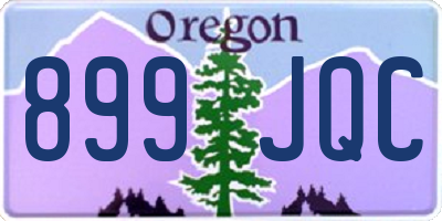 OR license plate 899JQC