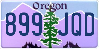 OR license plate 899JQD