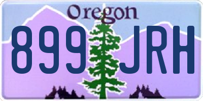 OR license plate 899JRH