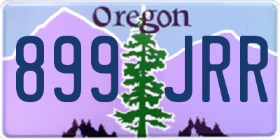 OR license plate 899JRR
