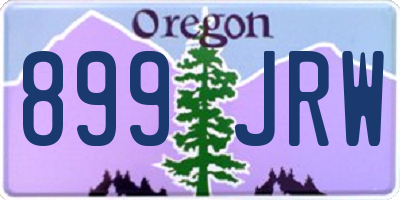 OR license plate 899JRW