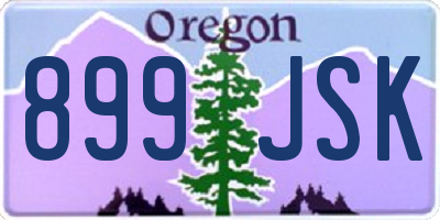 OR license plate 899JSK