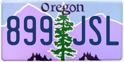 OR license plate 899JSL