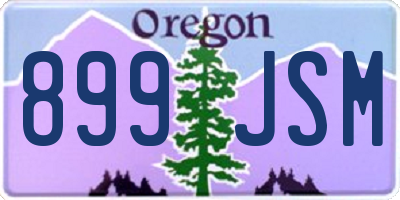 OR license plate 899JSM