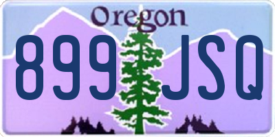OR license plate 899JSQ