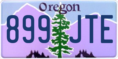 OR license plate 899JTE