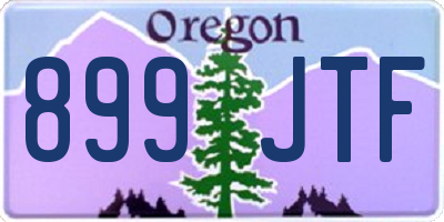 OR license plate 899JTF