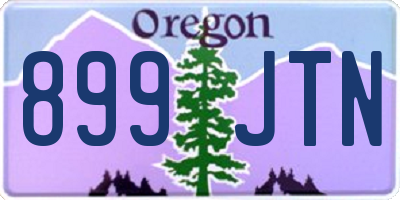 OR license plate 899JTN