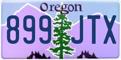 OR license plate 899JTX