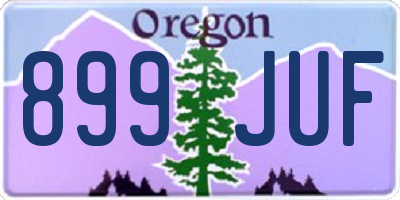 OR license plate 899JUF