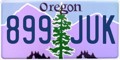 OR license plate 899JUK