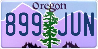 OR license plate 899JUN