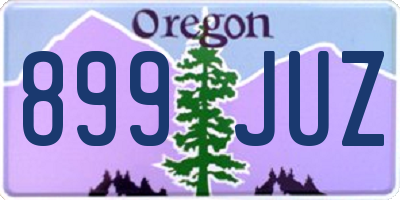 OR license plate 899JUZ