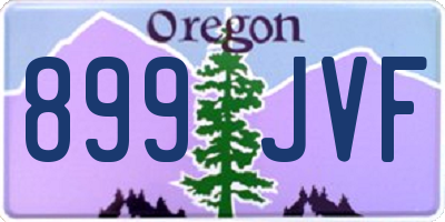 OR license plate 899JVF