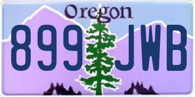 OR license plate 899JWB