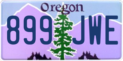 OR license plate 899JWE
