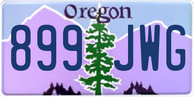 OR license plate 899JWG