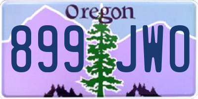OR license plate 899JWO