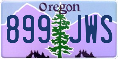 OR license plate 899JWS