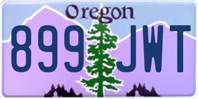 OR license plate 899JWT
