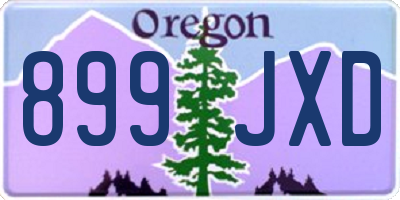 OR license plate 899JXD