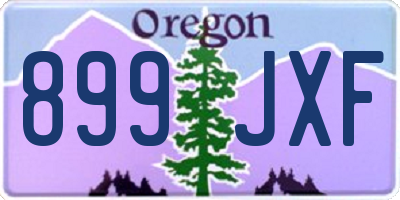 OR license plate 899JXF