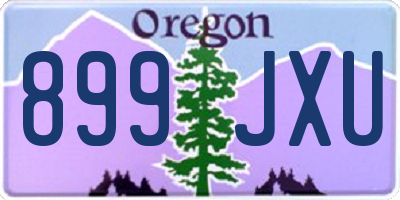 OR license plate 899JXU