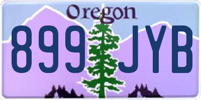 OR license plate 899JYB