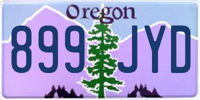 OR license plate 899JYD
