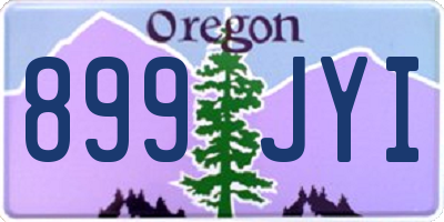 OR license plate 899JYI