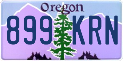 OR license plate 899KRN