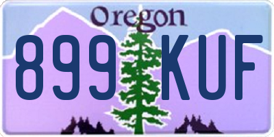 OR license plate 899KUF