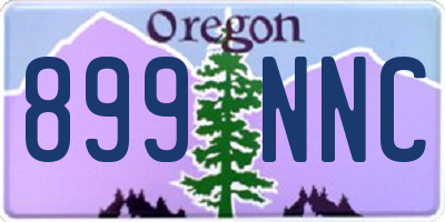 OR license plate 899NNC