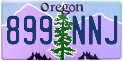 OR license plate 899NNJ