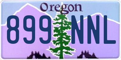 OR license plate 899NNL