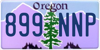 OR license plate 899NNP