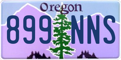 OR license plate 899NNS
