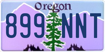 OR license plate 899NNT