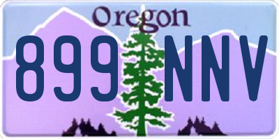 OR license plate 899NNV