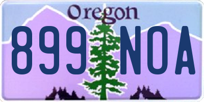 OR license plate 899NOA