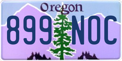OR license plate 899NOC