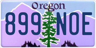 OR license plate 899NOE