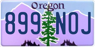 OR license plate 899NOJ