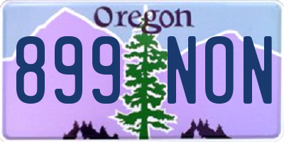 OR license plate 899NON