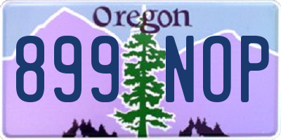OR license plate 899NOP