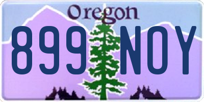 OR license plate 899NOY
