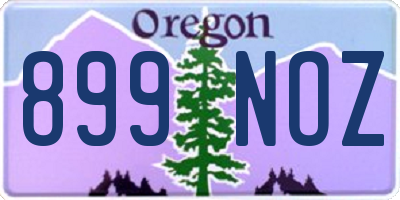 OR license plate 899NOZ