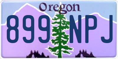 OR license plate 899NPJ
